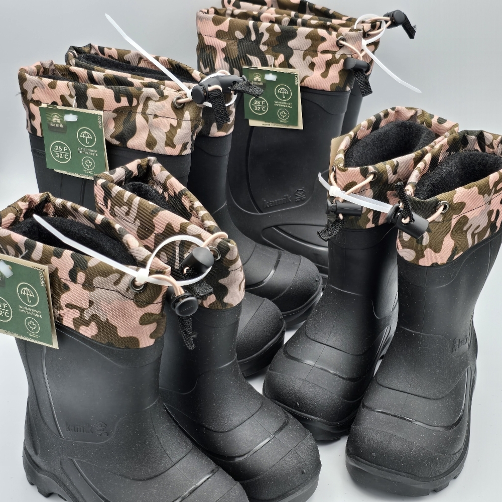 NWT Kamik Snowbuster 2 Kids Unisex Waterproof Snow Boots with removable Lining - Picture 2 of 16